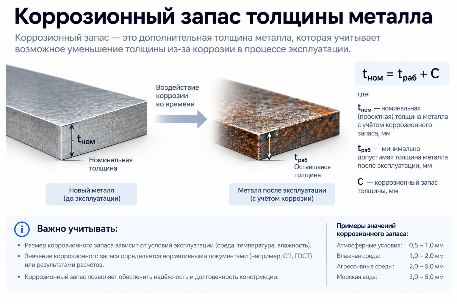 Коррозионный запас толщины металла
